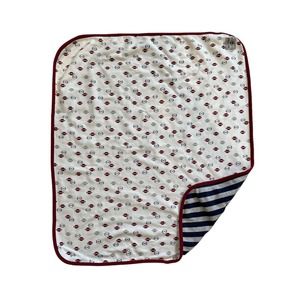 Carters Just One You All Star In Training Baseball Sport Red Blue Stripe Blanket